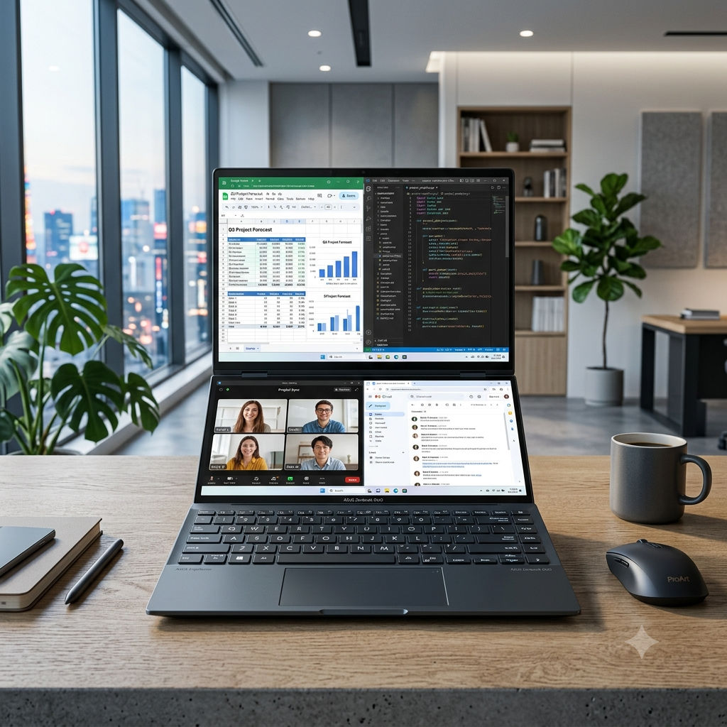 Laptop Layar Ganda